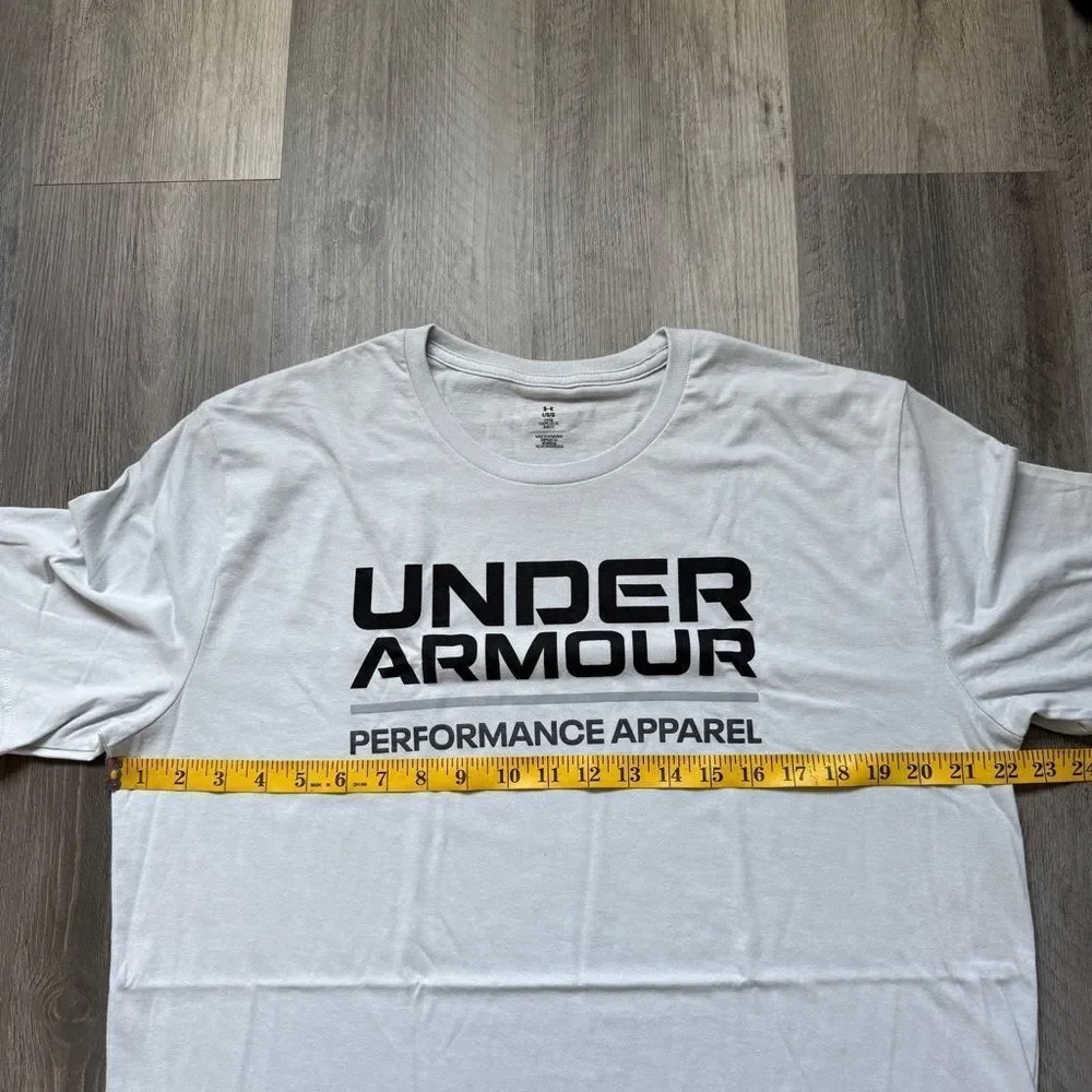 Under Armour Performance Apparel Logo Graphic Tee Halo Gray Large - Picture 8 of 9